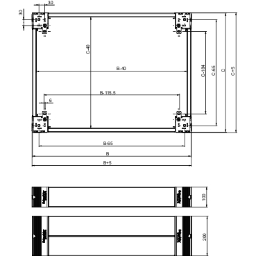 [NSYSPS4100] 2 PAN LATERALES ZOCALO 100X400