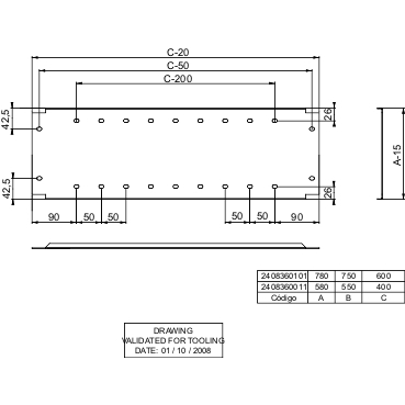 [NSYMSC28] TAPA LATERAL COMP. 200X800 MM
