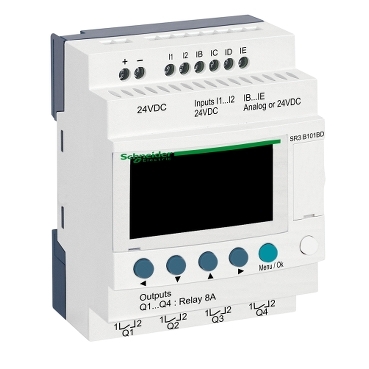 [SR3B101BD] ZELIO II M 6E/4R 24CC RELOJ PANTALLA
